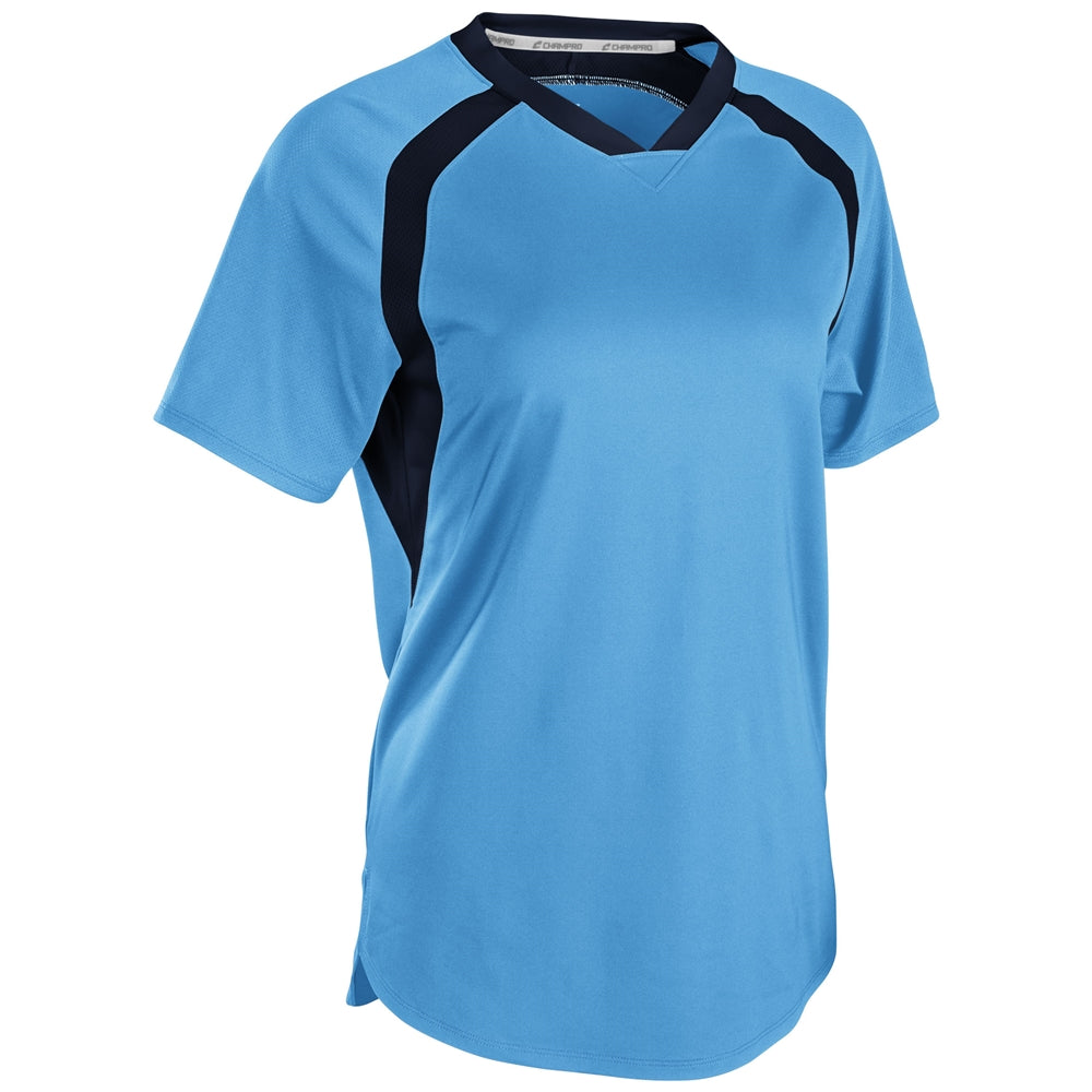 Hat Trick Jersey - Light Blue Navy - Womens - Extra-Small
