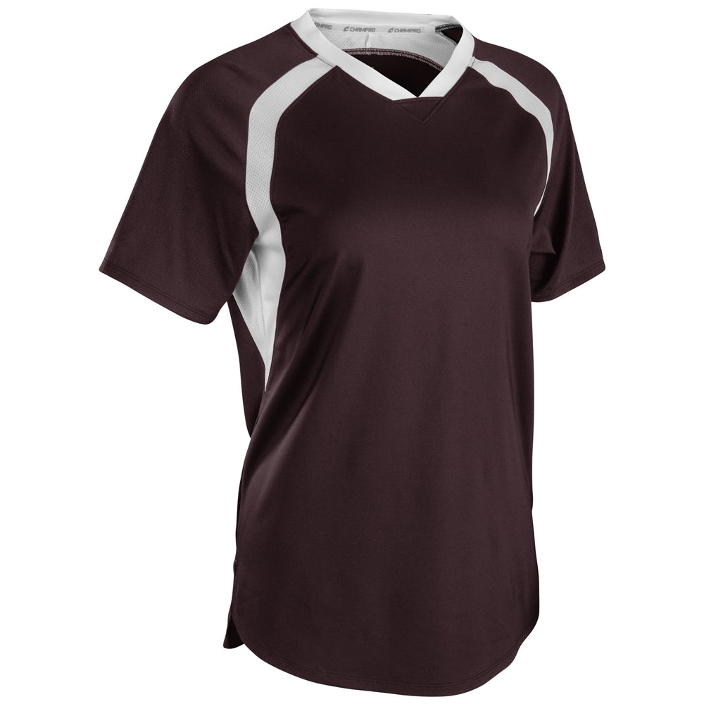 Hat Trick Jersey - Maroon White - Womens - Extra-Large