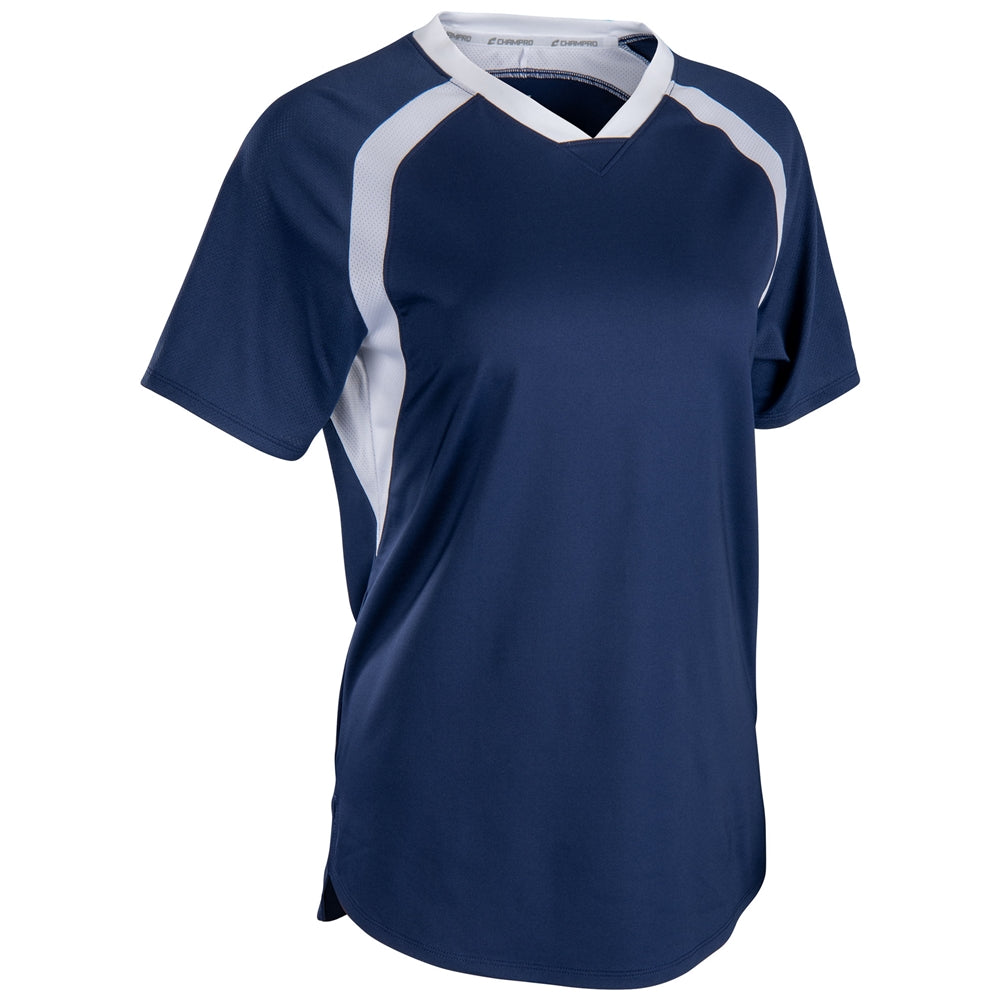 Hat Trick Jersey - Navy White - Womens - Extra-Small