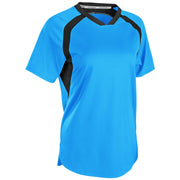 Hat Trick Jersey - Neon Blue Black - Womens - Small