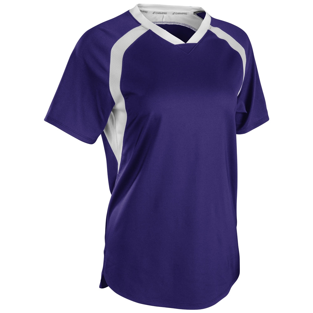 Hat Trick Jersey - Purple White - Womens - Small