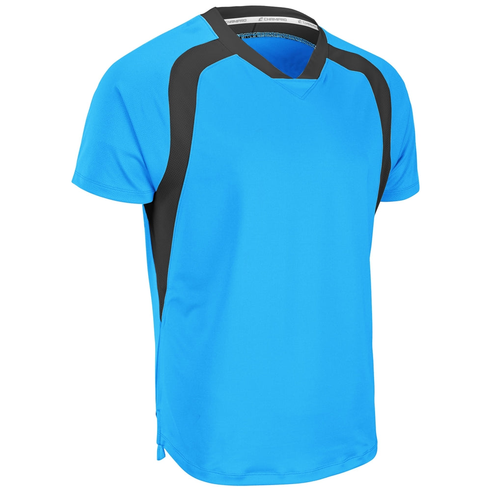 Hat Trick Jersey - Neon Blue Black - Adult - Large