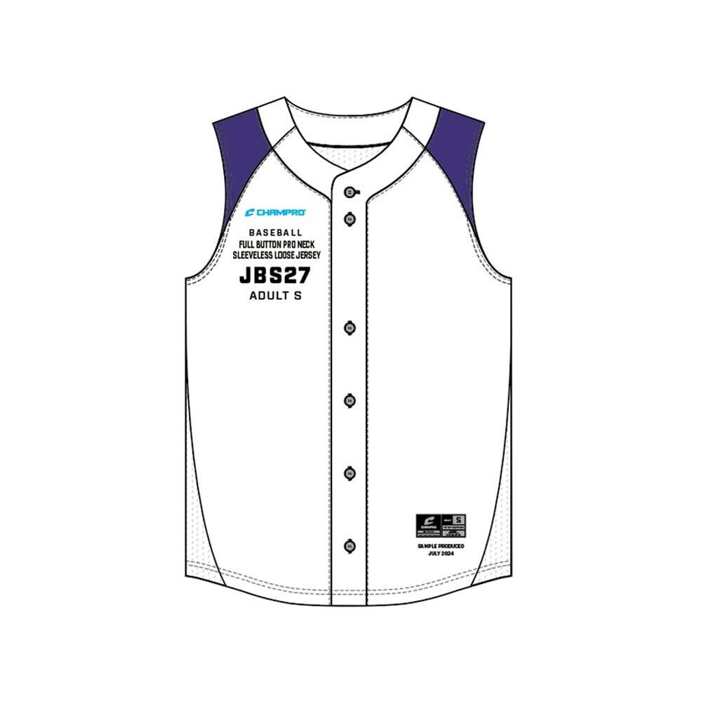 FSize Kit Juice Full Button Sleeveless Loose Jersey - XS- Youth