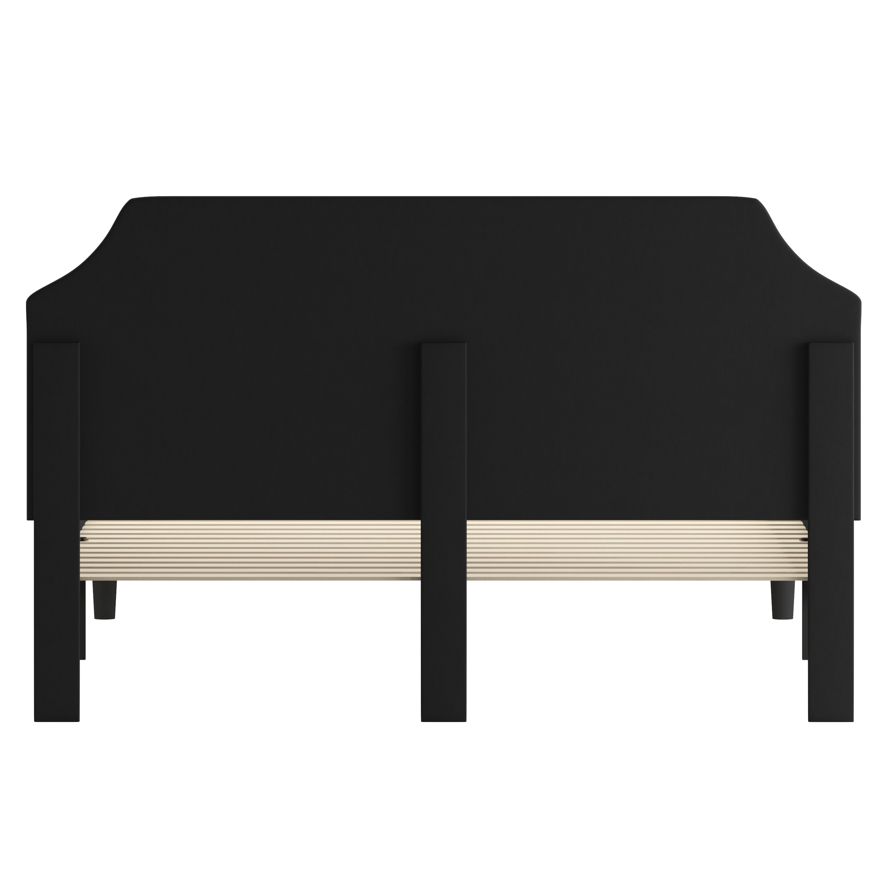 Brighton King Size Tufted Upholstered Platform Bed in Black Fabric