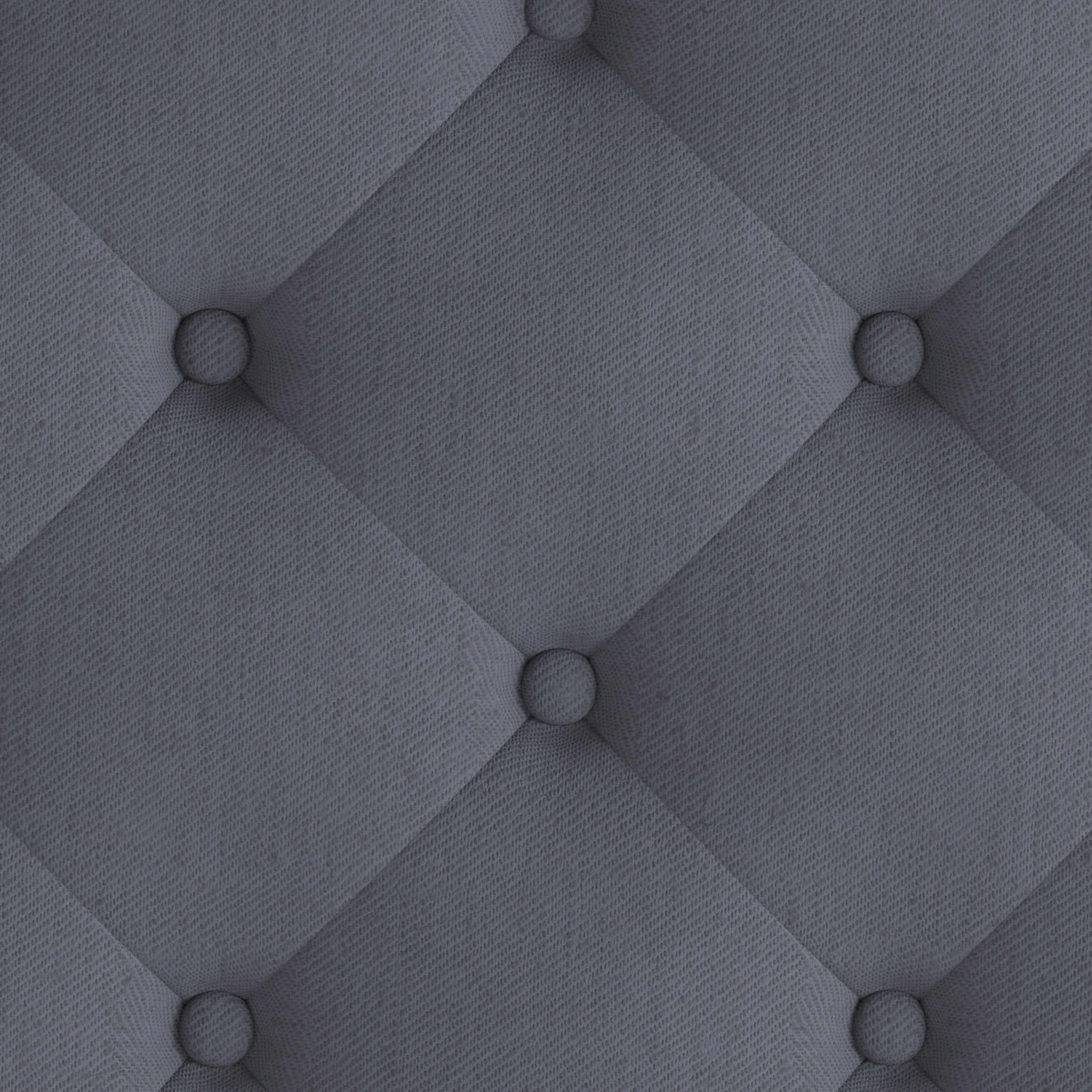 Brighton King Size Tufted Upholstered Platform Bed in Light Gray Fabric