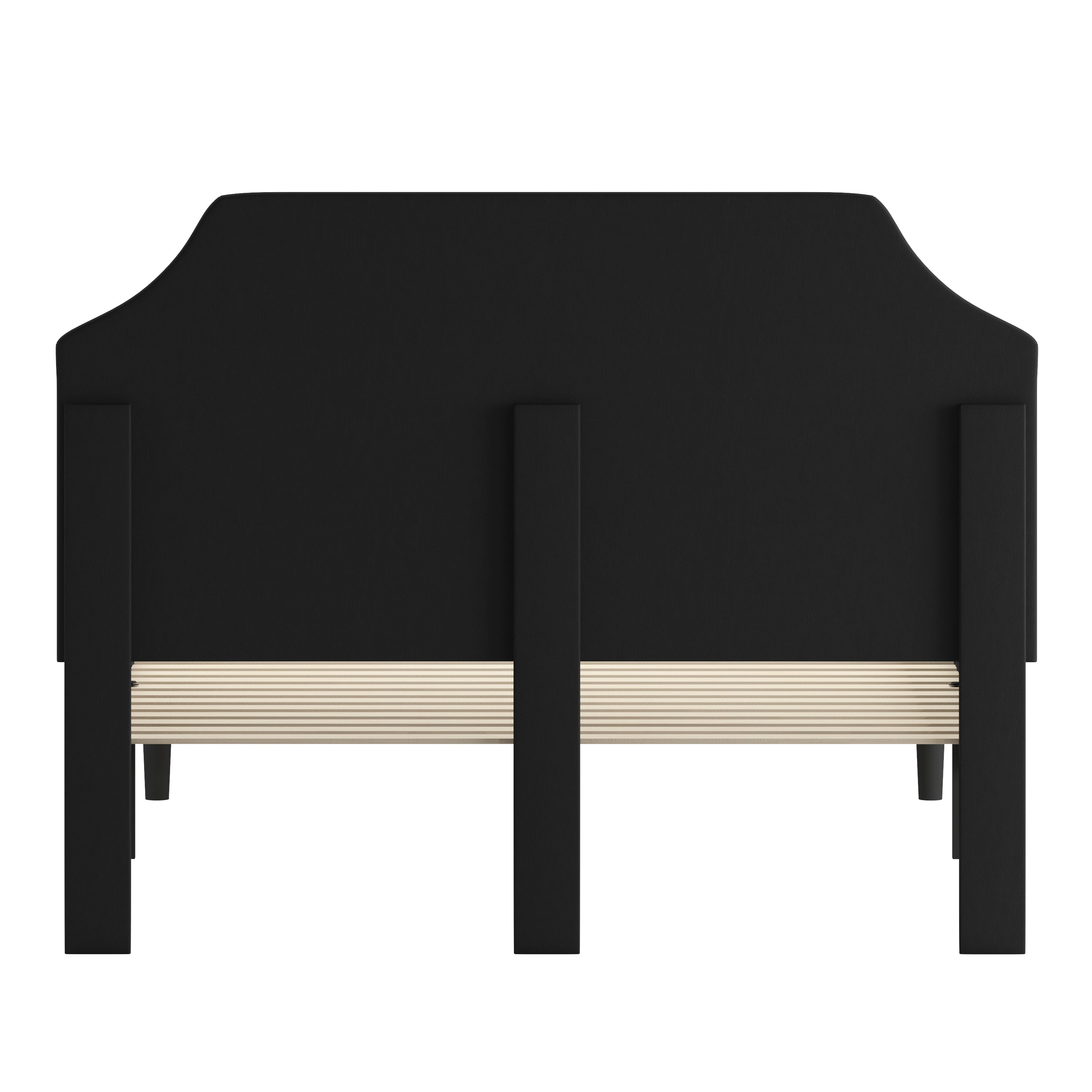 Brighton Queen Size Tufted Upholstered Platform Bed in Black Fabric
