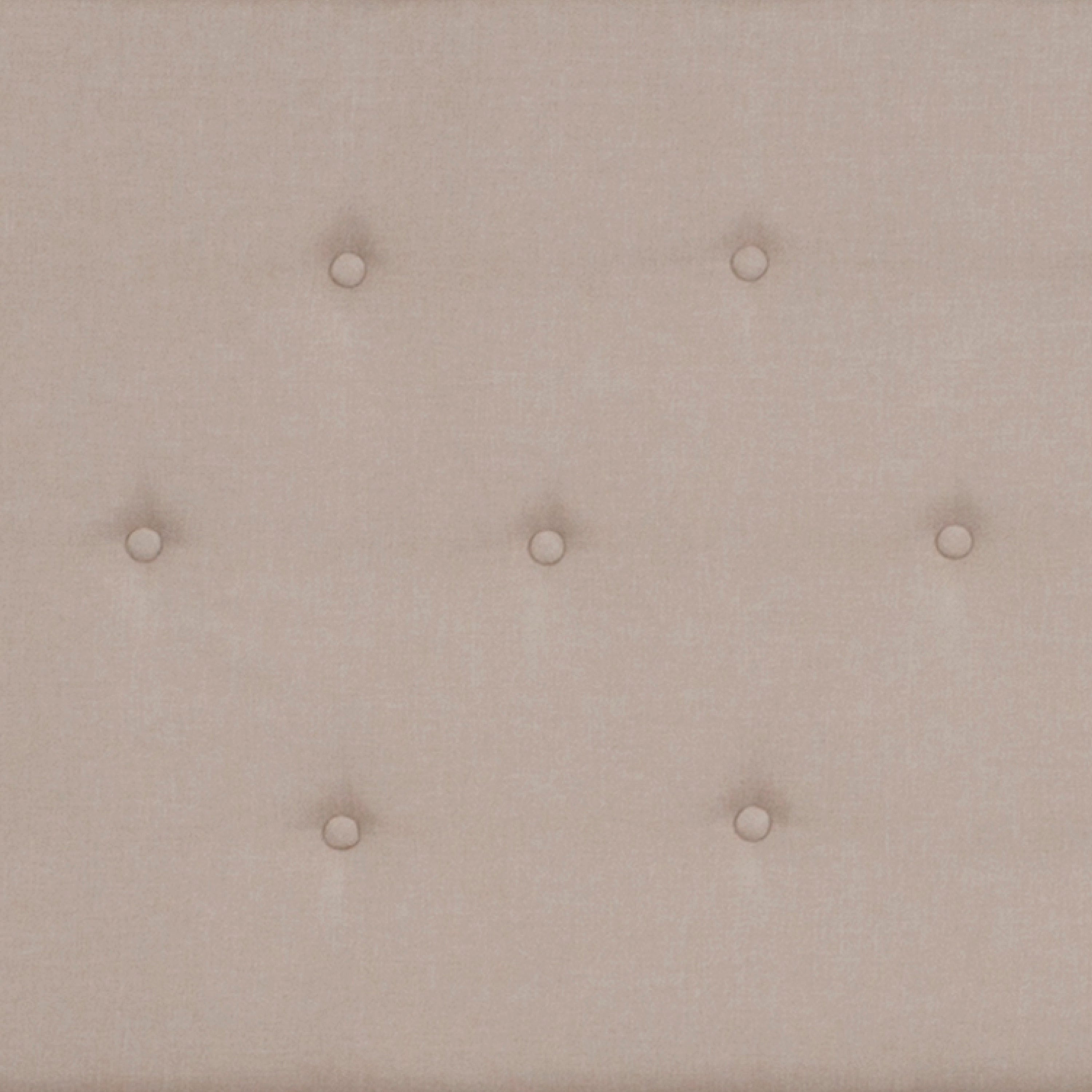 Roxbury Full Size Tufted Upholstered Platform Bed in Beige Fabric
