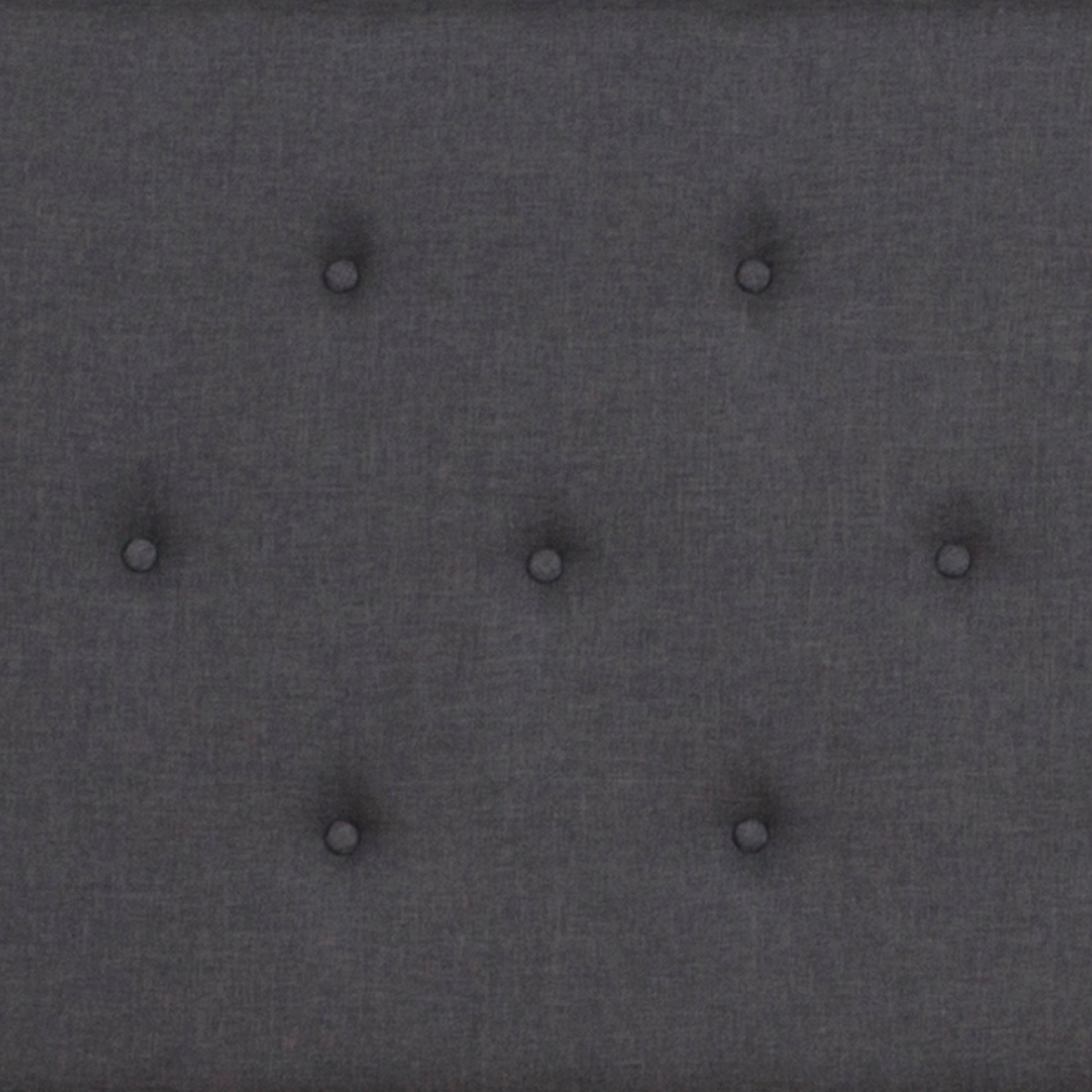 Roxbury Full Size Tufted Upholstered Platform Bed in Dark Gray Fabric