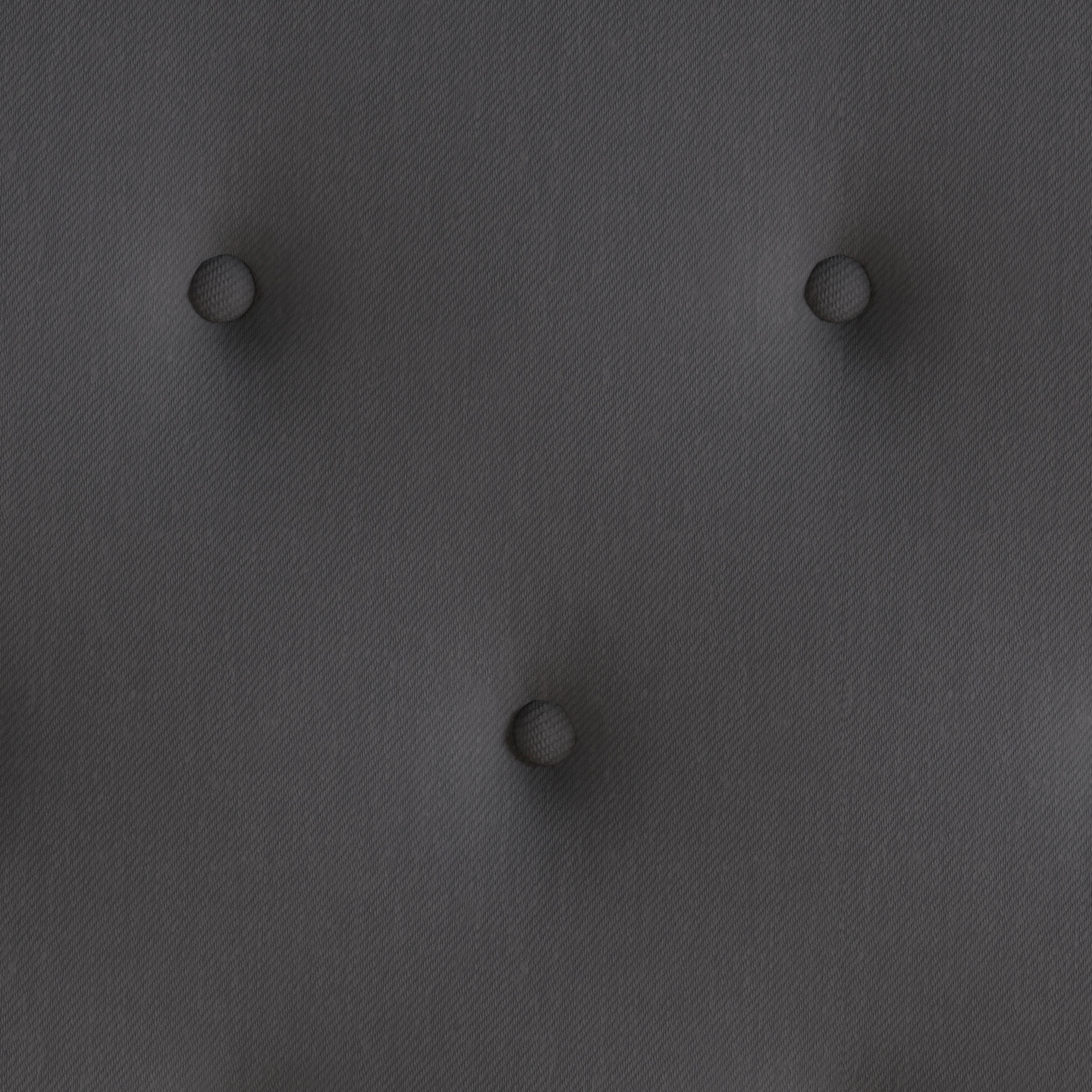 Roxbury King Size Tufted Upholstered Platform Bed in Dark Gray Fabric