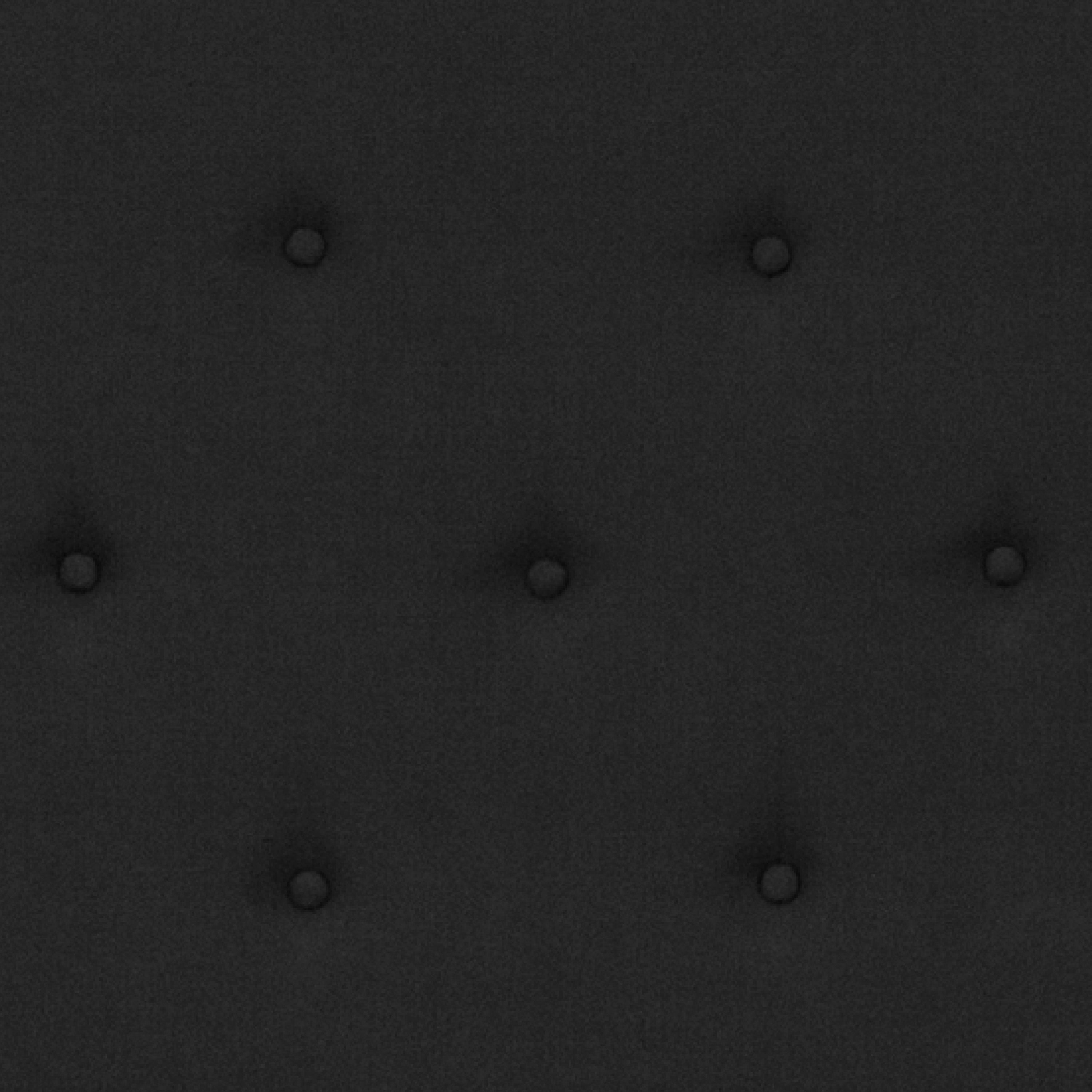Roxbury Queen Size Tufted Upholstered Platform Bed in Black Fabric