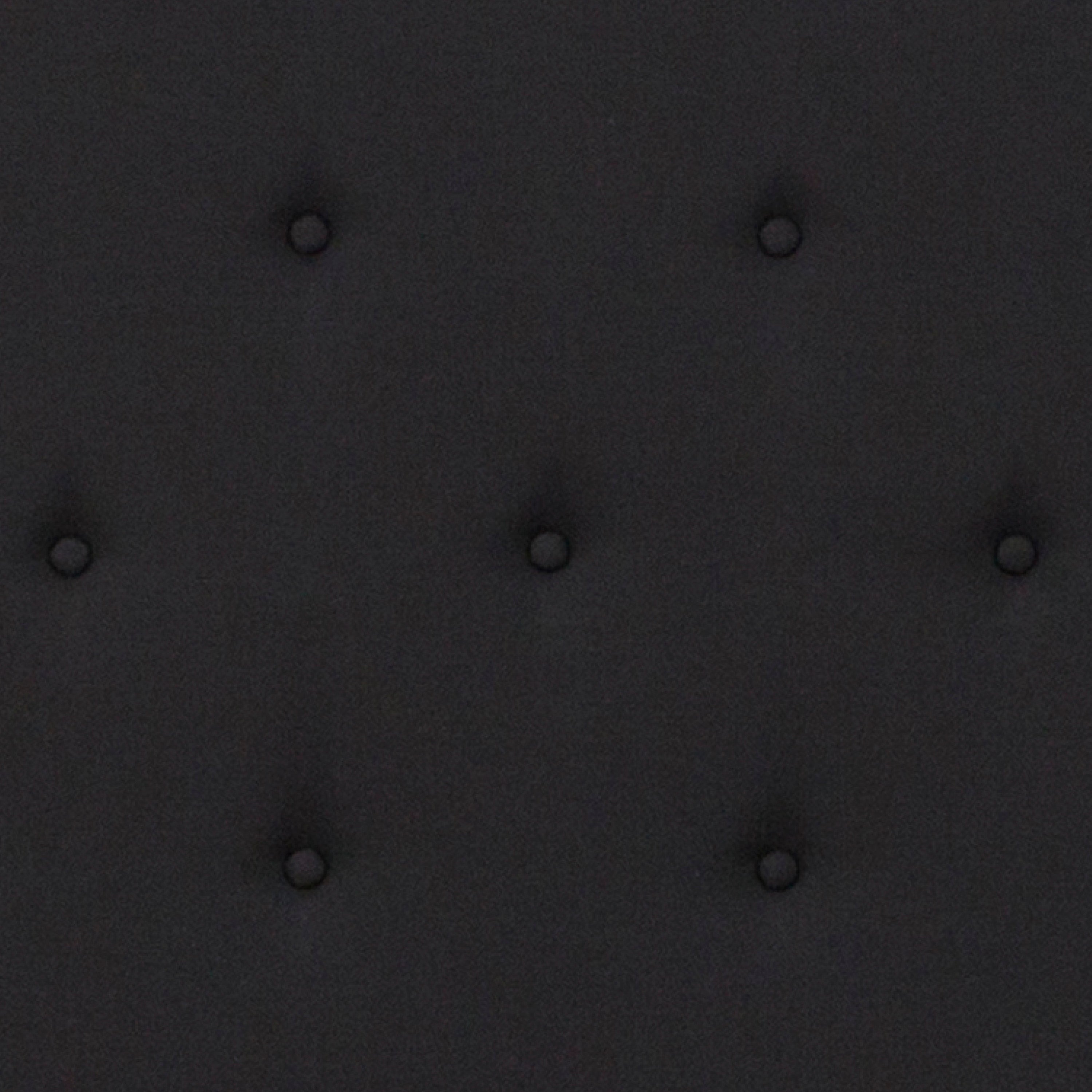 Roxbury Twin Size Tufted Upholstered Platform Bed in Black Fabric