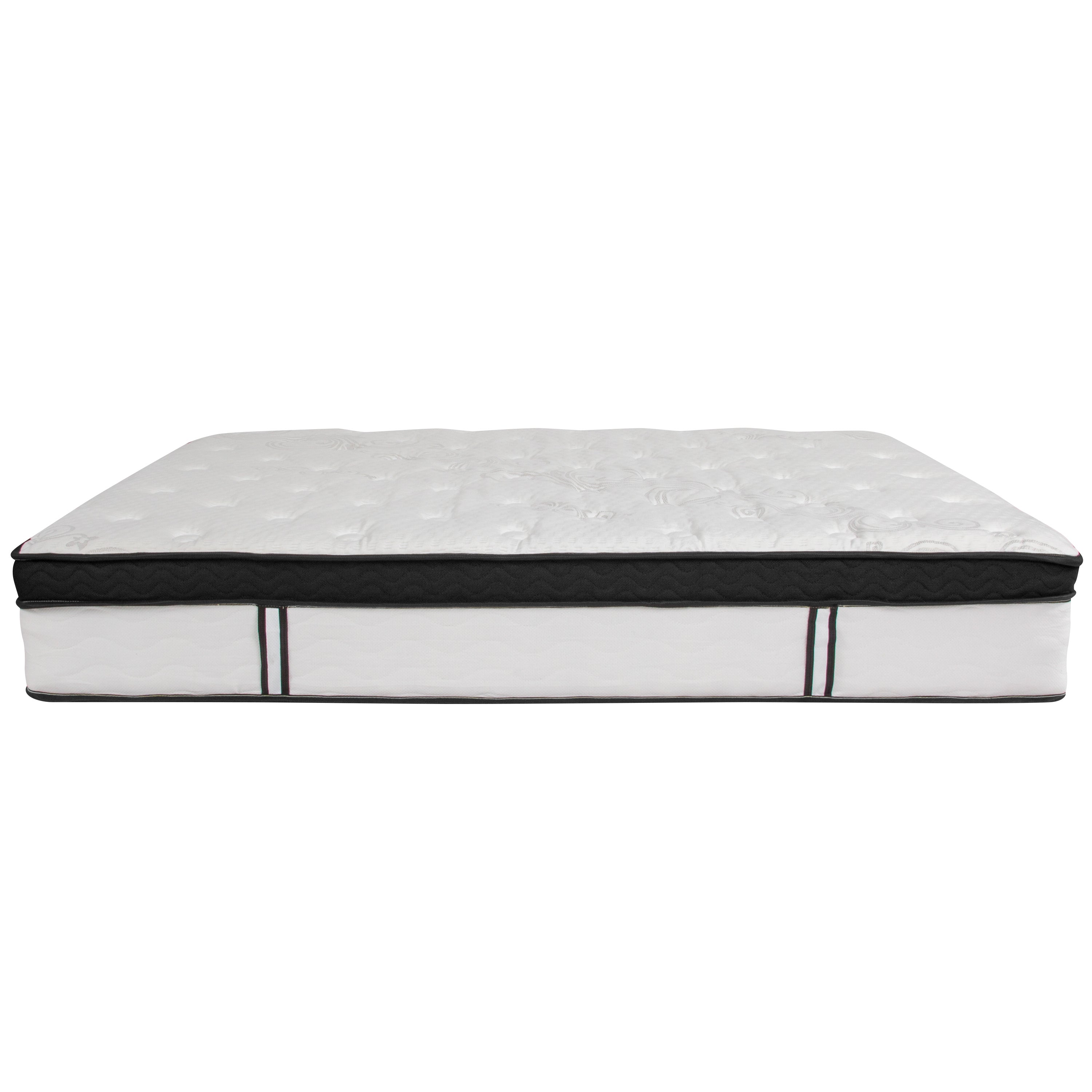 Brighton Queen Size Tufted Upholstered Platform Bed in Beige Fabric with Memory Foam Mattress