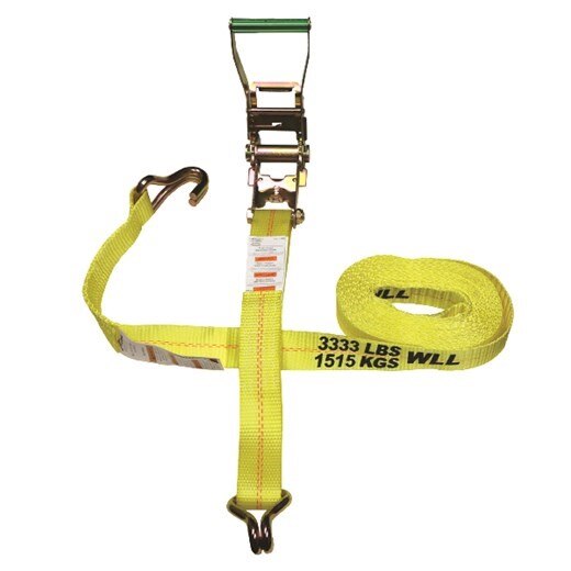 S-Line 557-15WHK Ratchet Strap Tie Down with Long Wide Handle and J-Hooks, 2-Inch by 15-Feet, 3,333-Pounds Working Load Limit, priced and sold per each