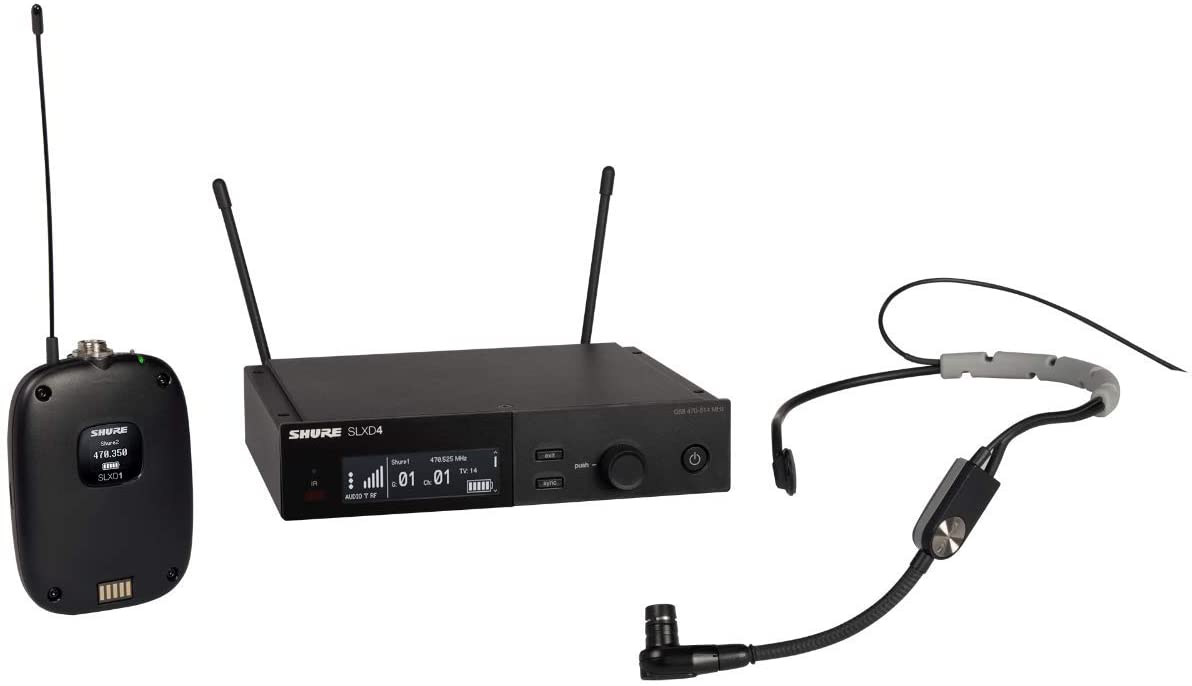 Shure SLXD14/SM35-H55 Wireless System with SLXD1 Bodypack Transmitter and SM35 Headset. H55 Band
