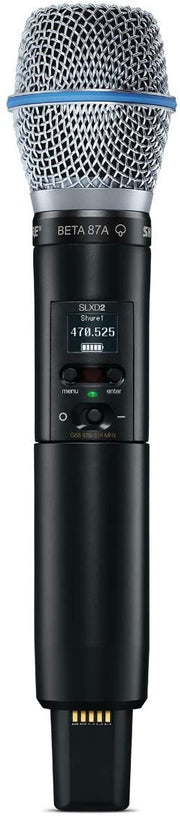 Shure SLXD2/B87A-J52 Handheld Transmitter with Beta 87 Capsule. J52 Band
