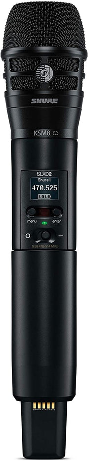 Shure SLXD2/K8B-G58 Handheld Transmitter with KSM8 Dualdyne Capsule. G58 Band