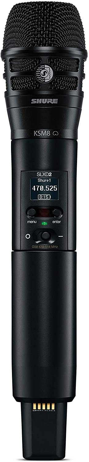 Shure SLXD2/K8B-G58 Handheld Transmitter with KSM8 Dualdyne Capsule. G58 Band