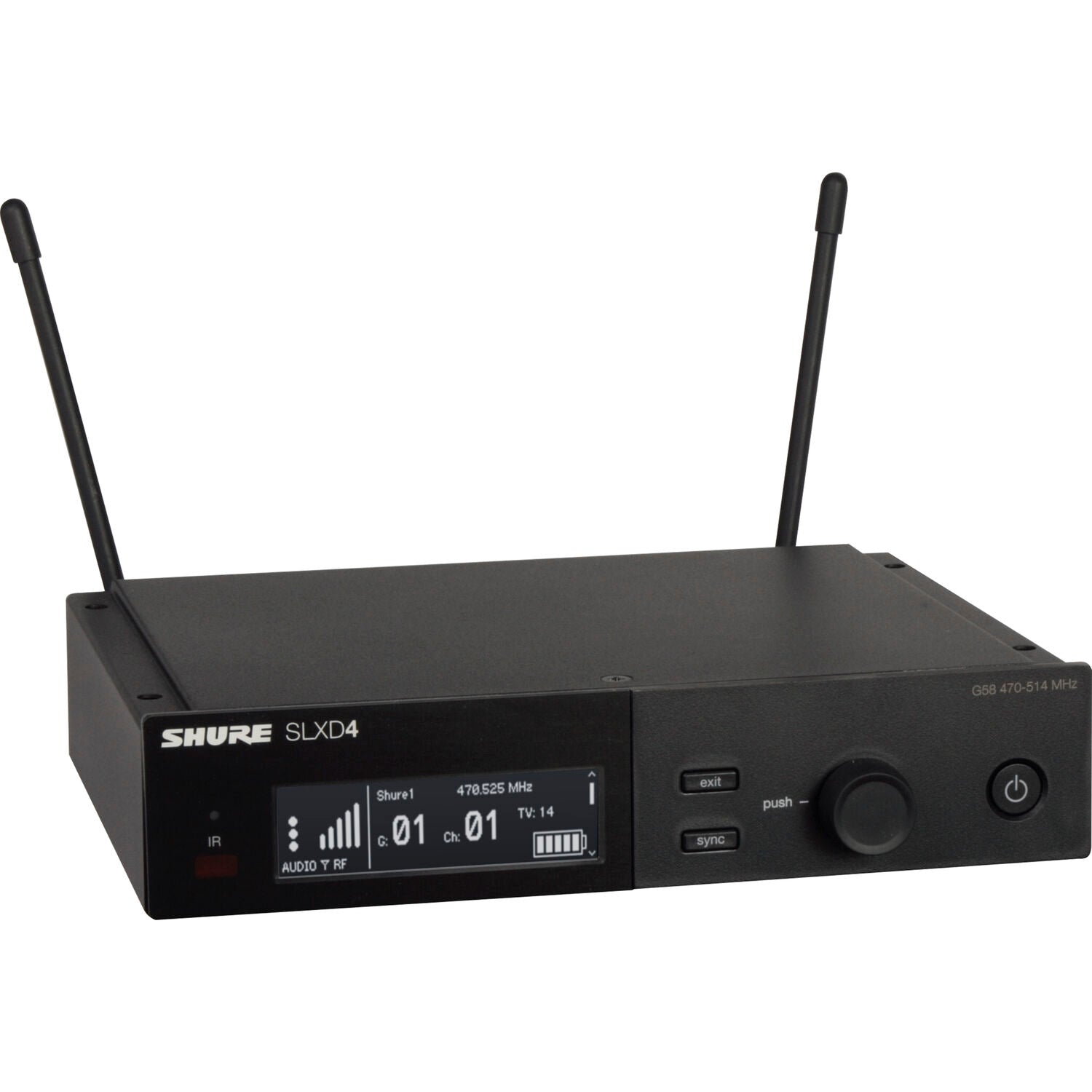 Shure SLXD4-G58 Digital Wireless Receiver. G58 Band