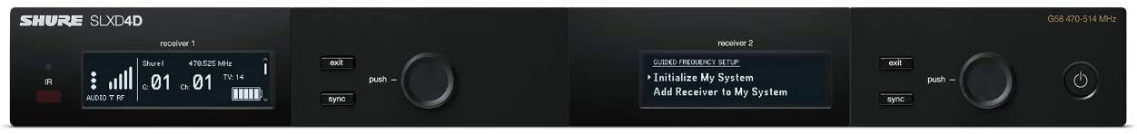 Shure SLXD4D-J52 Digital Wireless Dual Receiver. J52 Band