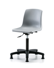 Polypropylene Shell Chair - Medium Bench Height with Stationary Glides in Gray
