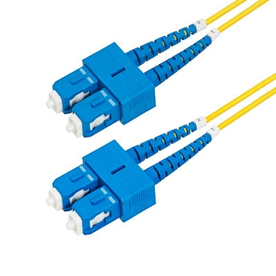 3m 9.8ft SC to SC UPC OS2 Single Mode Duplex Fiber Optic Cable, 9/125m, 40G/100G, Bend