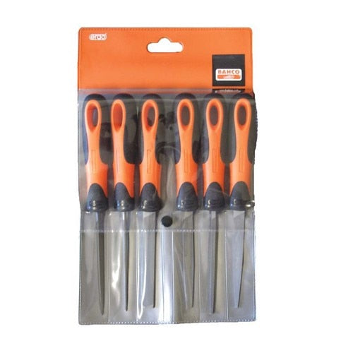 Bahco File Set W/Plastic Handles 6-Pcs