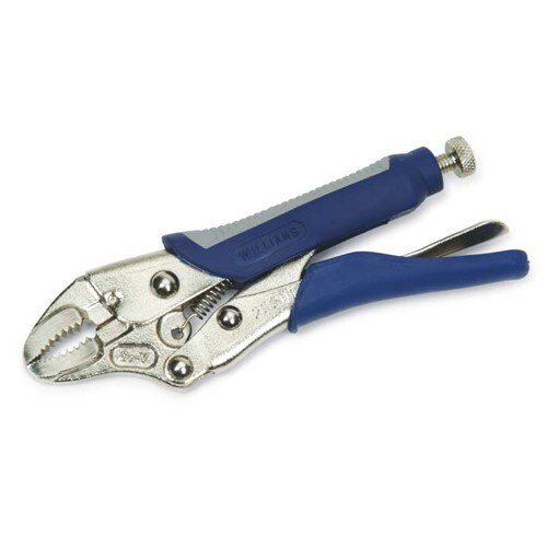 Locking Plier, 10 Inch OAL, Curved Jaw with Cutter