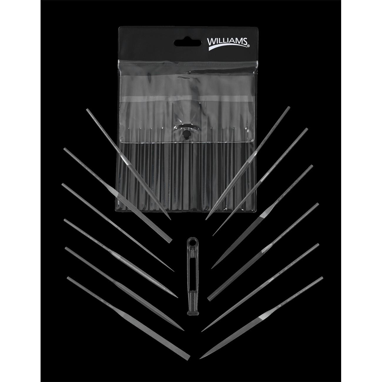 2-472-14-2-0-W Williams, Smooth Cut Needle File Set, 5-1/2 Inch Size, Various