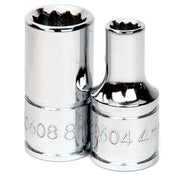 Socket, 1 Inch OAL, Shallow, 1/4 Inch Dr, 9 MM Size