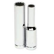 Socket, 2 Inch OAL, Deep, 1/4 Inch Dr, 9 MM Size