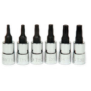 Socket Set, 6 Pieces, 1/4 Inch Dr, 1/4 Inch Size