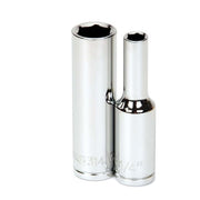 Socket, 2 1/2 Inch OAL, Deep, 3/8 Inch Dr, 1/4 Inch Size