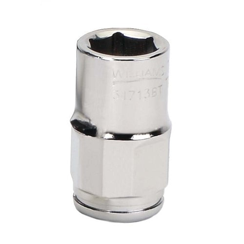 Socket, 1 7/16 Inch OAL, Bolt Thru, 3/8 Inch Dr, 14 MM Size