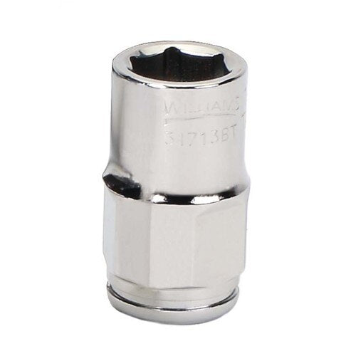 Socket, 1 7/16 Inch OAL, Bolt Thru, 3/8 Inch Dr, 19 MM Size