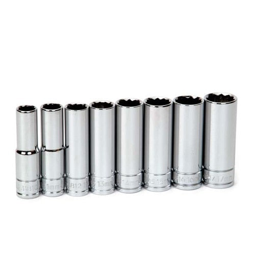 Socket Set, 8 Pieces, 3/8 Inch Dr, Deep, 3/8 Inch Size