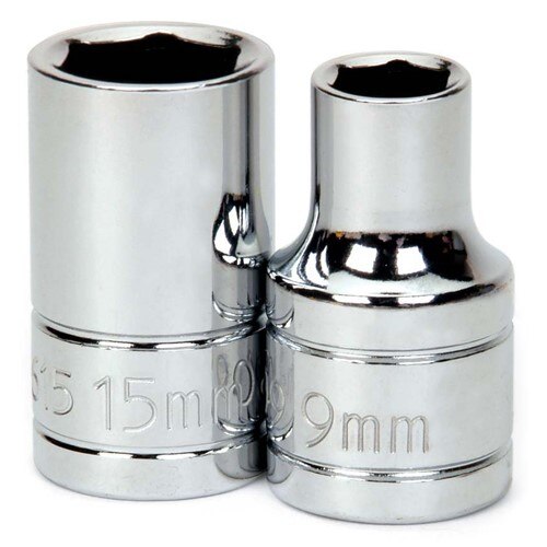 Socket, 1 3/4 Inch OAL, Shallow, 1/2 Inch Dr, 27 MM Size
