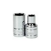 Williams Metric Socket, Drive: 1/2", Type: Standard, Style: 12 Point, Size: 13mm, Length: 1-1/2"
