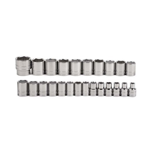 Socket Set, 10 Pieces, 1/2 Inch Dr, Shallow, 1/2 Inch Size