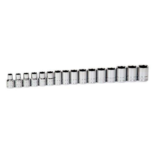 Socket Set, 16 Pieces, 1/2 Inch Dr, Shallow, 1/2 Inch Size