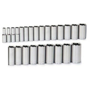 Socket Set, 23 Pieces, 1/2 Inch Dr, Deep, 1/2 Inch Size