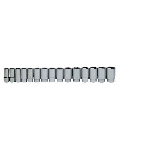 Socket Set, 15 Pieces, 3/4 Inch Dr, Deep, 3/4 Inch Size