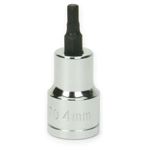 Socket Bit, 3/8 Inch Dr, 9 MM Size, Hex, 3/4 Inch OD