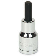 Socket Bit, 1/2 Inch Dr, 8 MM Size, Hex, 29/32 Inch OD