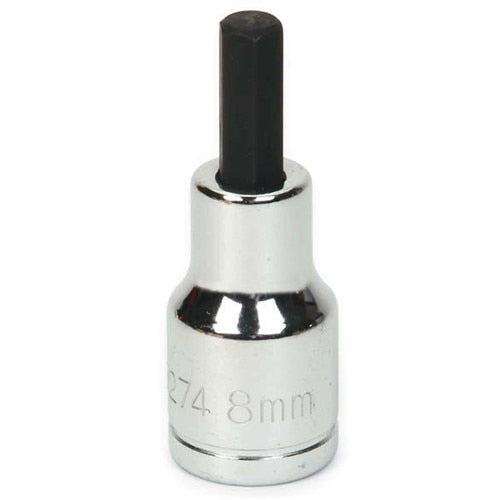 Socket Bit, 1/2 Inch Dr, 17 MM Size, Hex, 1 3/32 Inch OD