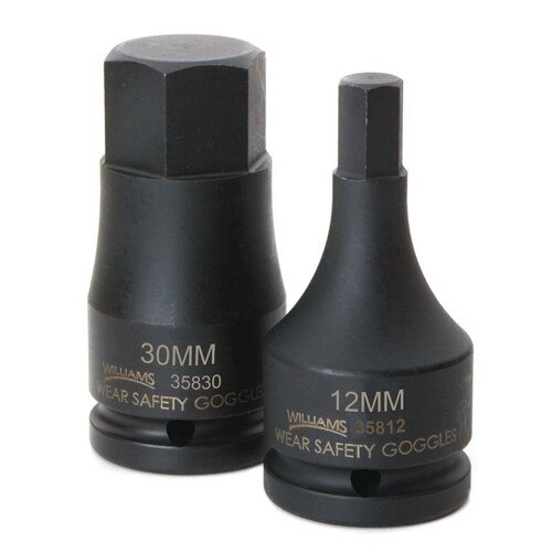 Socket Bit, 3/4 Inch Dr, 30 MM Size, Hex, 3 1/2 Inch OAL