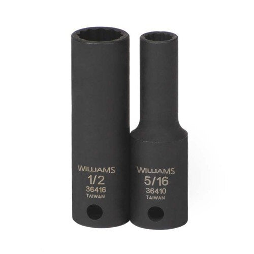 Socket, 2 1/2 Inch OAL, Deep, 3/8 Inch Dr, 3/4 Inch Size