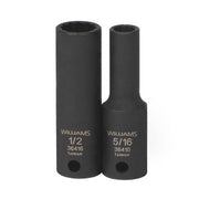 Socket, 2 1/2 Inch OAL, Deep, 3/8 Inch Dr, 1 Inch Size