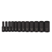 Socket Set, 12 Pieces, 3/8 Inch Dr, Impact, 3/8 Inch Size