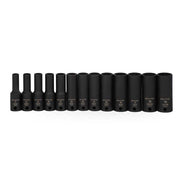 Williams Imp Skt Set 3/8 Dr 13 Pc Dp 12 Pt, Metric Set