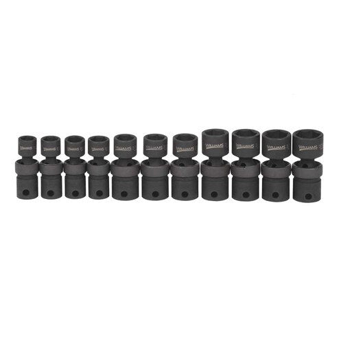 Socket Set, 11 Pieces, 1/2 Inch Dr, 6 Point, 1/2 Inch Size
